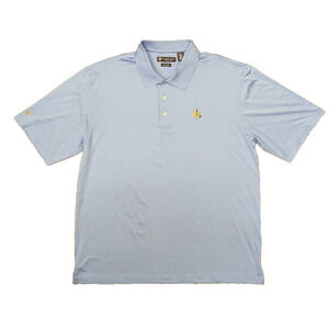 Oxford Twin Eagles Golf Super Dry 2XL Coolmax Polo Shirt Blue Spandex Size XXL